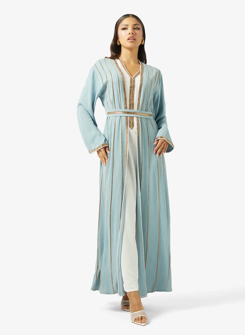 LADIES ABAYA 2 PIECE WITH BELT